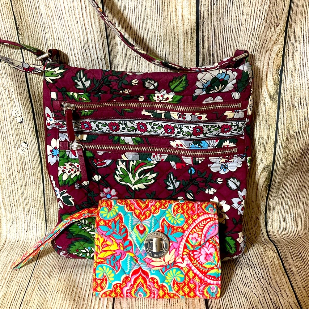 Vera Bradley crossbody & Wristlet